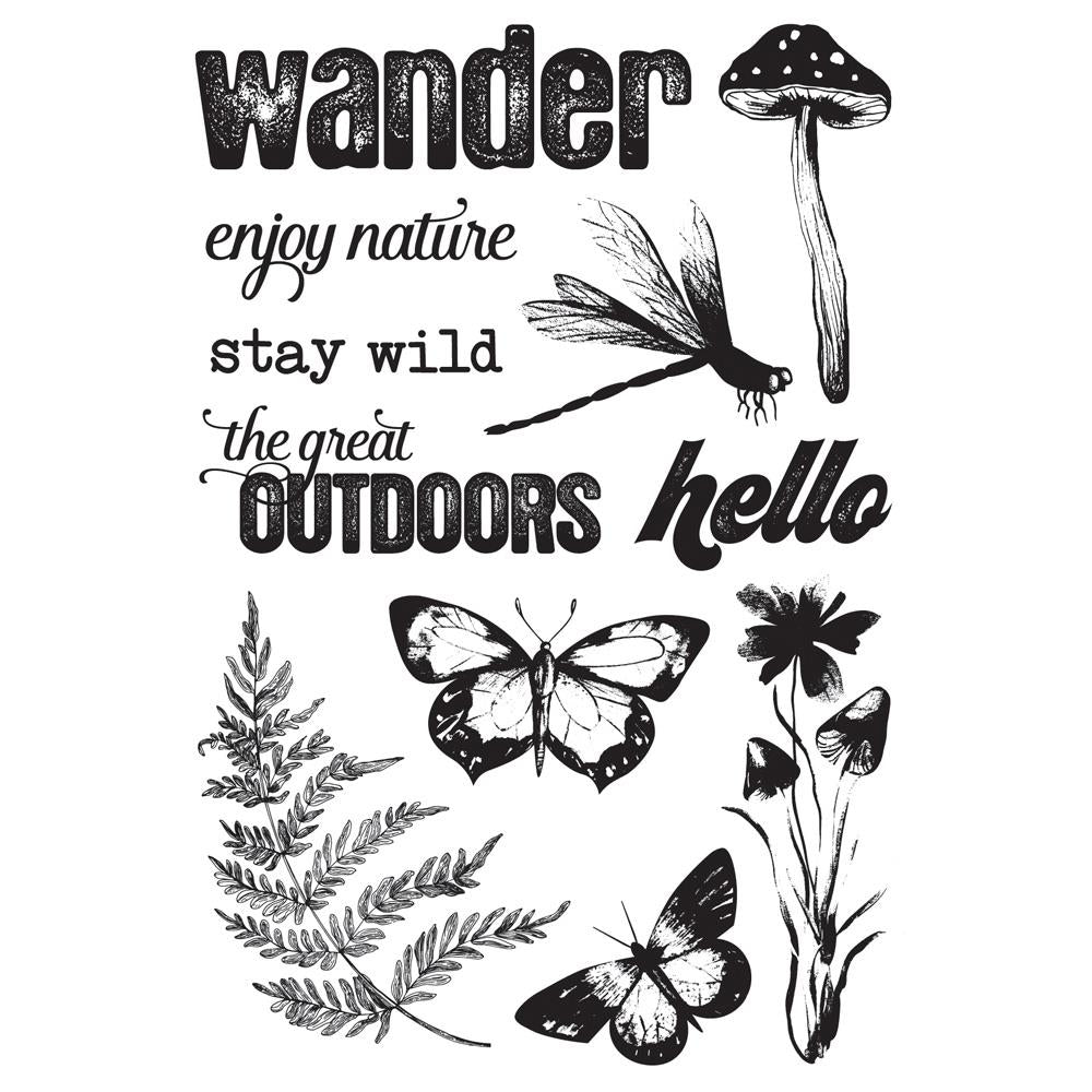 Simple Stories Vintage Woodlands Clear Stamps 24720 Outdoors Sentiments