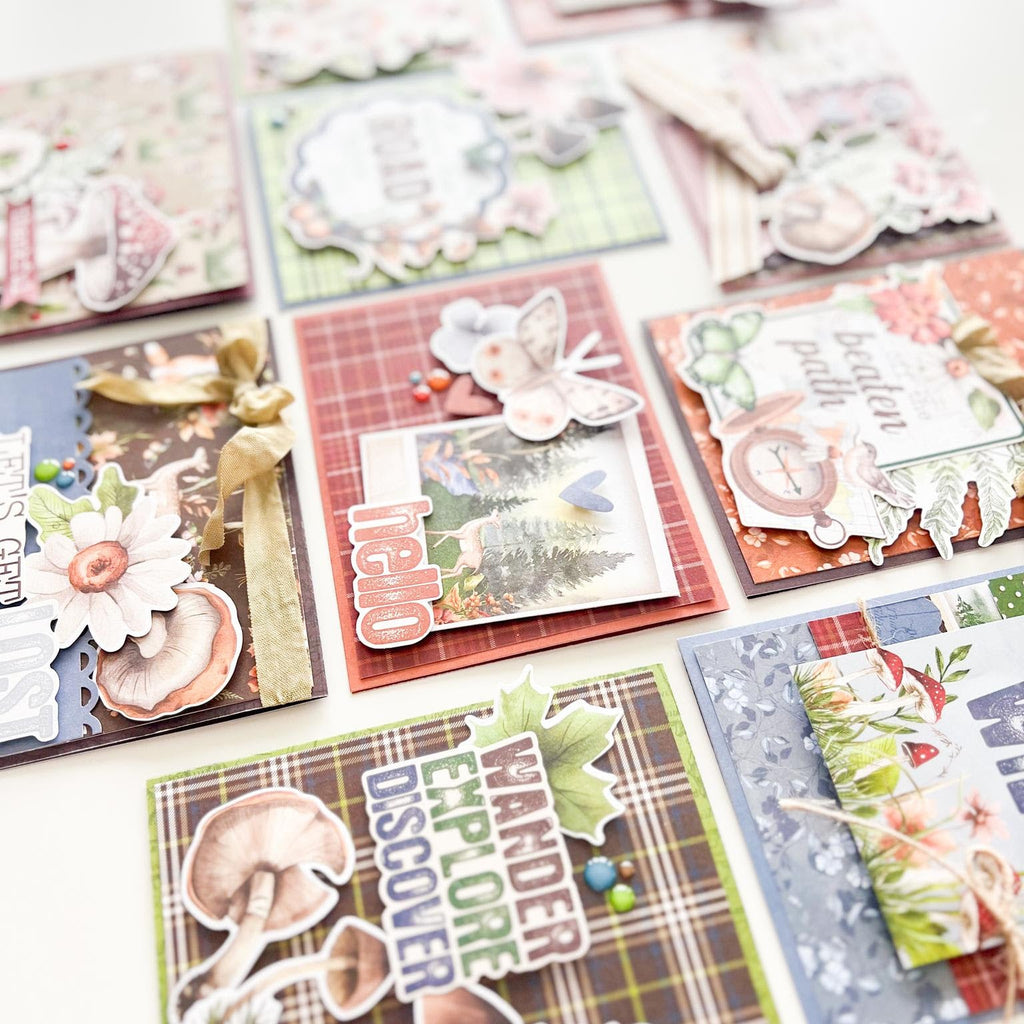 Simple Stories Vintage Woodlands Sentiment Bits And Pieces 24725 Outdoors Themed Cards