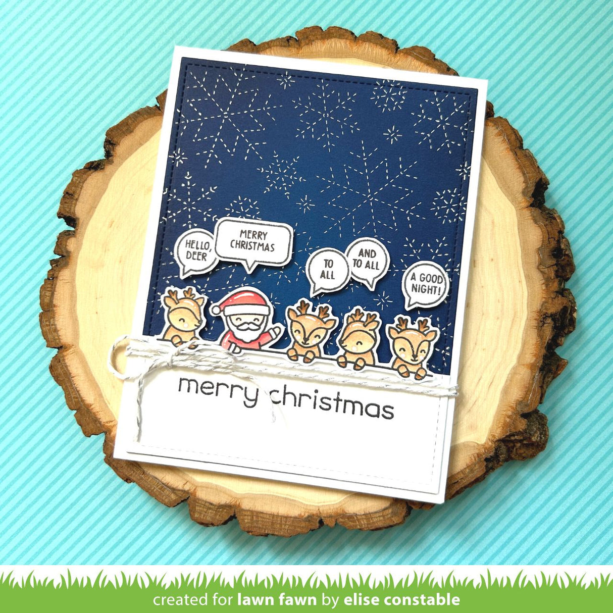 Lawn Fawn Simply Celebrate Santa Clear Stamps lf3236 Merry Christmas