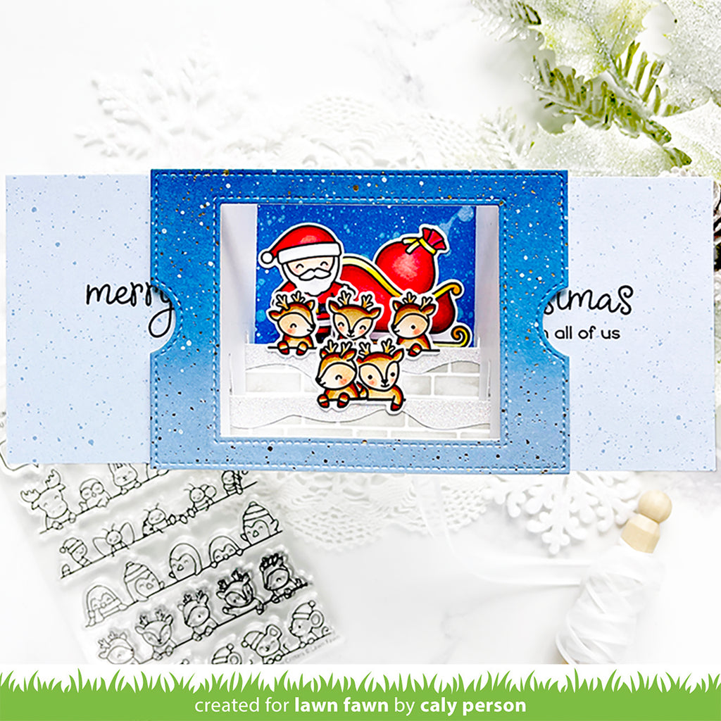 Lawn Fawn Spiffier Speckles 6x6 Inch Paper Pad lf3207 santa