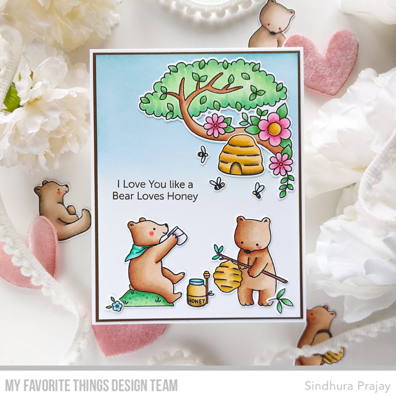 My Favorite Things Unbearably Sweet Clear Stamps cs854 I Love You Like A Bear Loves Honey | color-code:alt1