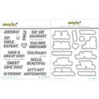 Honey Bee Sip Smile Repeat Clear Stamps And Dies Bundle
