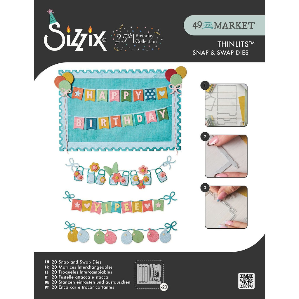 Sizzix 49 and Market Snap and Swap All about Banners Thinlits Dies 667055