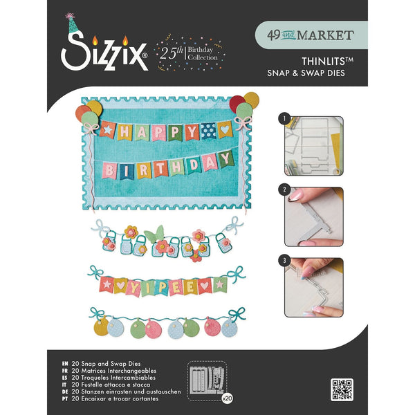 Sizzix 49 and Market Snap and Swap All about Banners Thinlits Dies