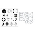 Sizzix Around the Holidays Clear Stamps and Framelits Dies 667173 contents