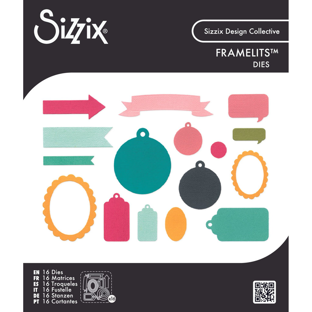 Sizzix Banners, Tags and Labels Framelits Die Set 667147