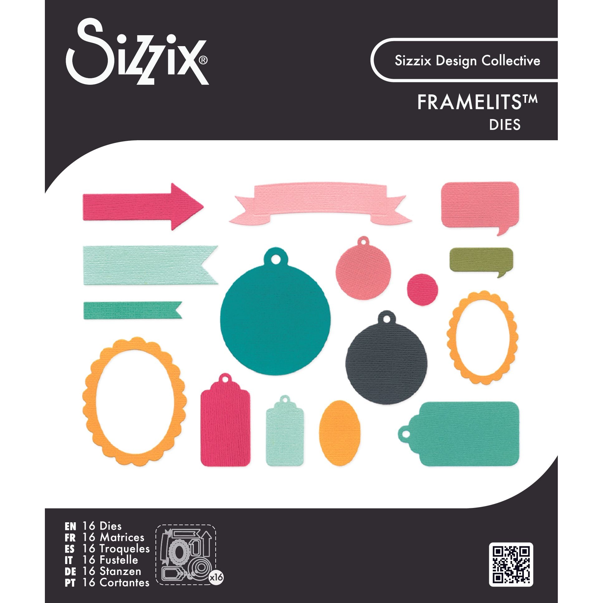Sizzix Banners, Tags and Labels Framelits Die Set 667147