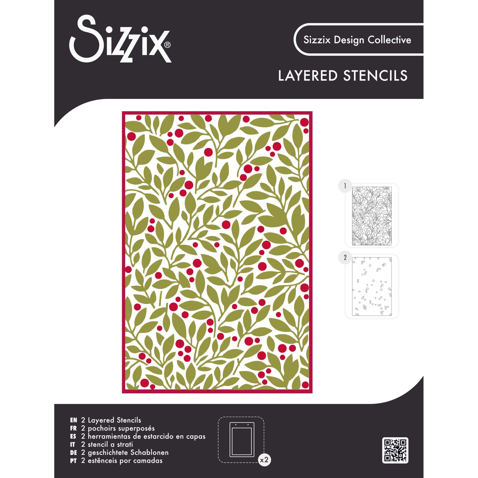 Sizzix Berry Sweet Layered Stencil Set 667150