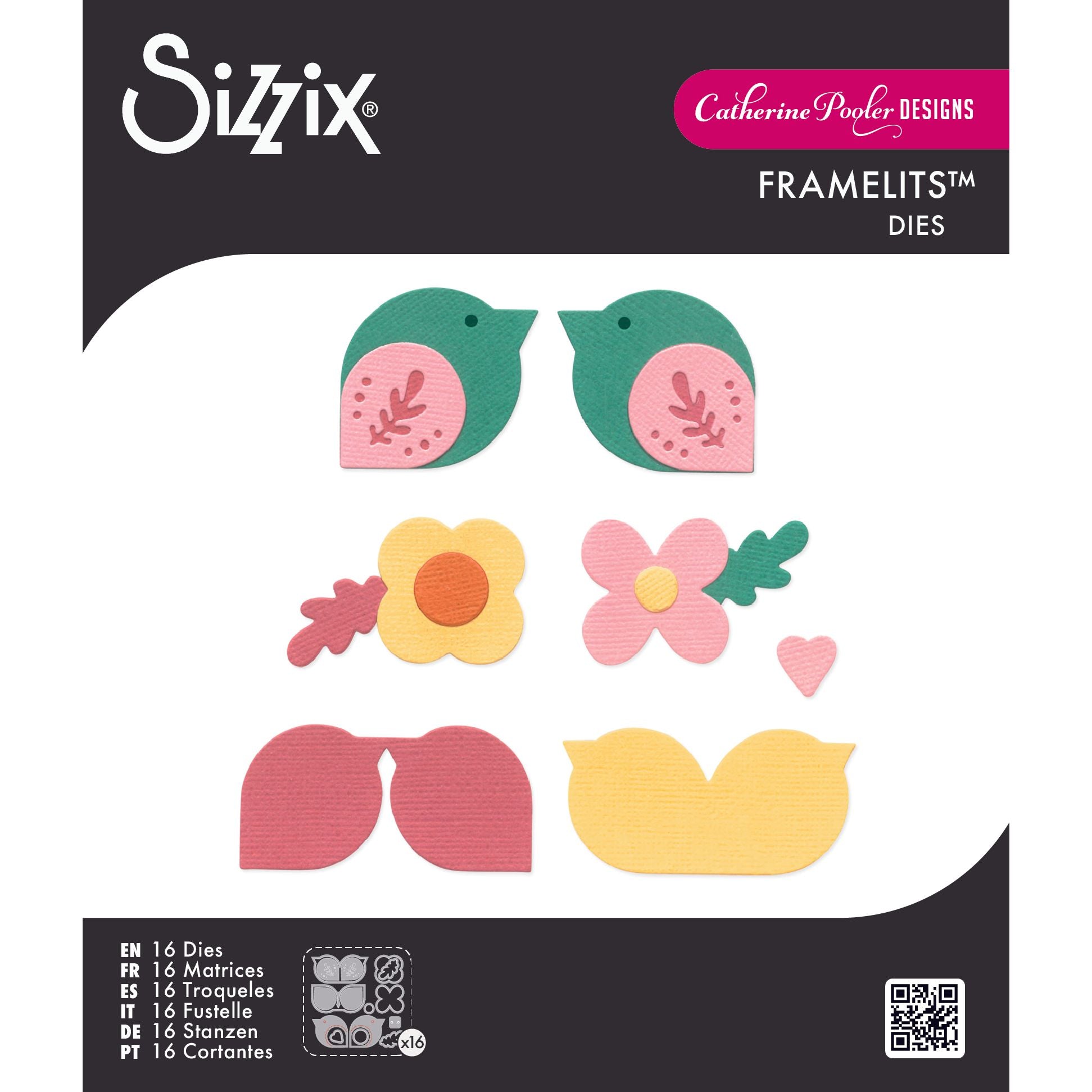 Sizzix Birds and Blooms 2 Framelits Dies 667110