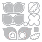 Sizzix Birds and Blooms 2 Framelits Dies 667110 outline