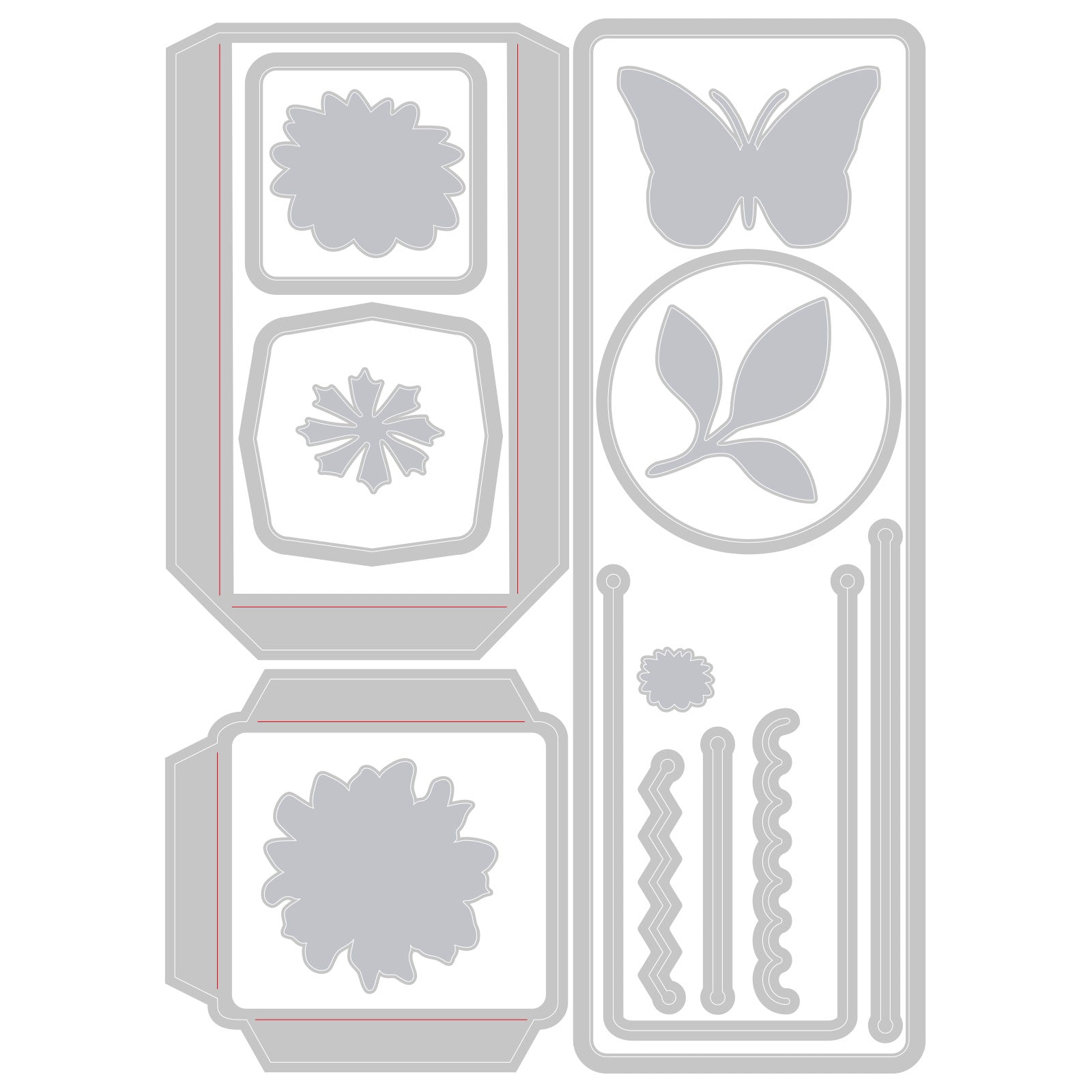 Sizzix Bookmark, Pockets and Toppers Thinlits Dies 666767 product image