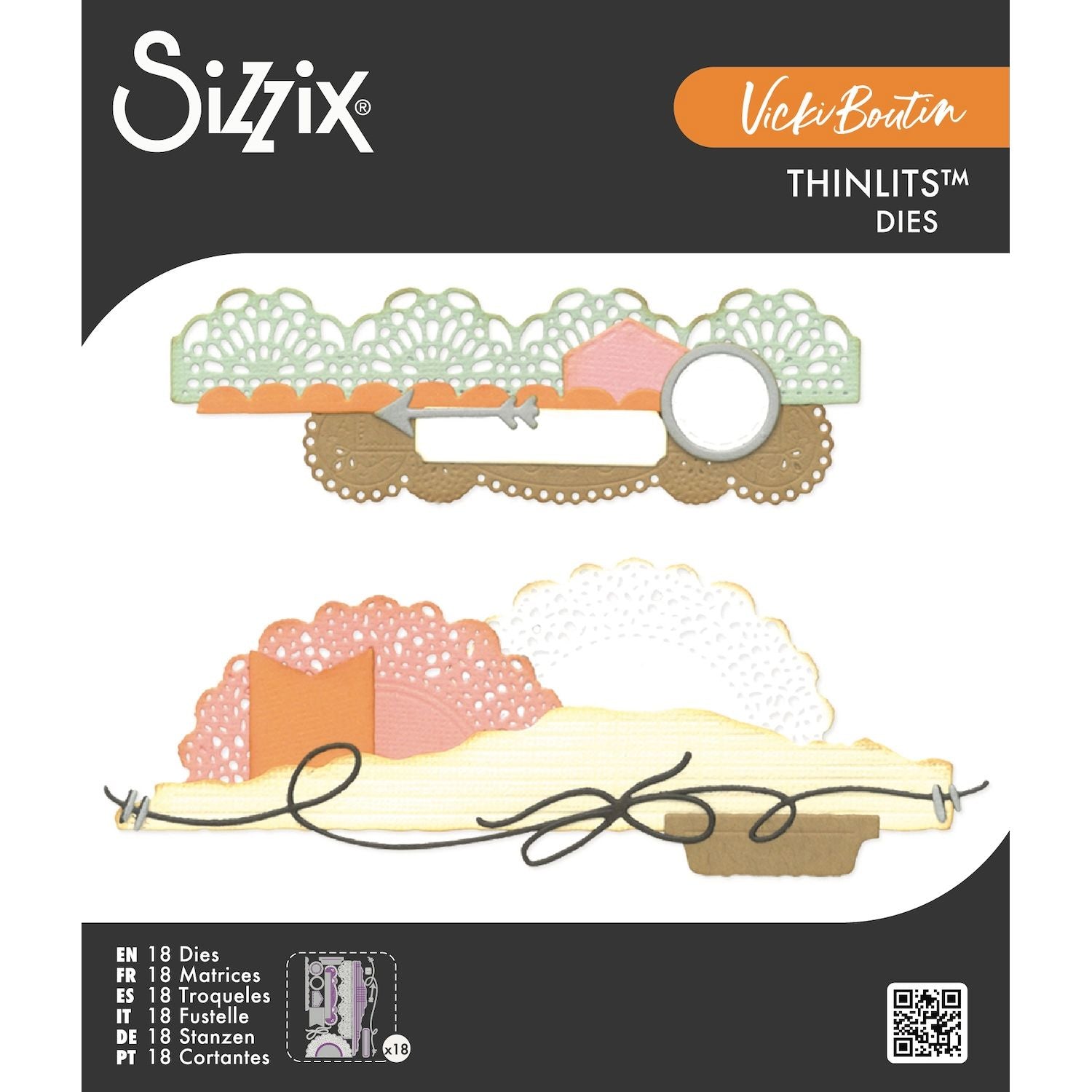 Sizzix Border Clusters Thinlits Dies 667186