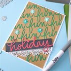Sizzix Border Clusters Thinlits Dies 667186 holiday fun lace card