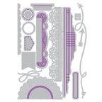 Sizzix Border Clusters Thinlits Dies 667186 inside contents