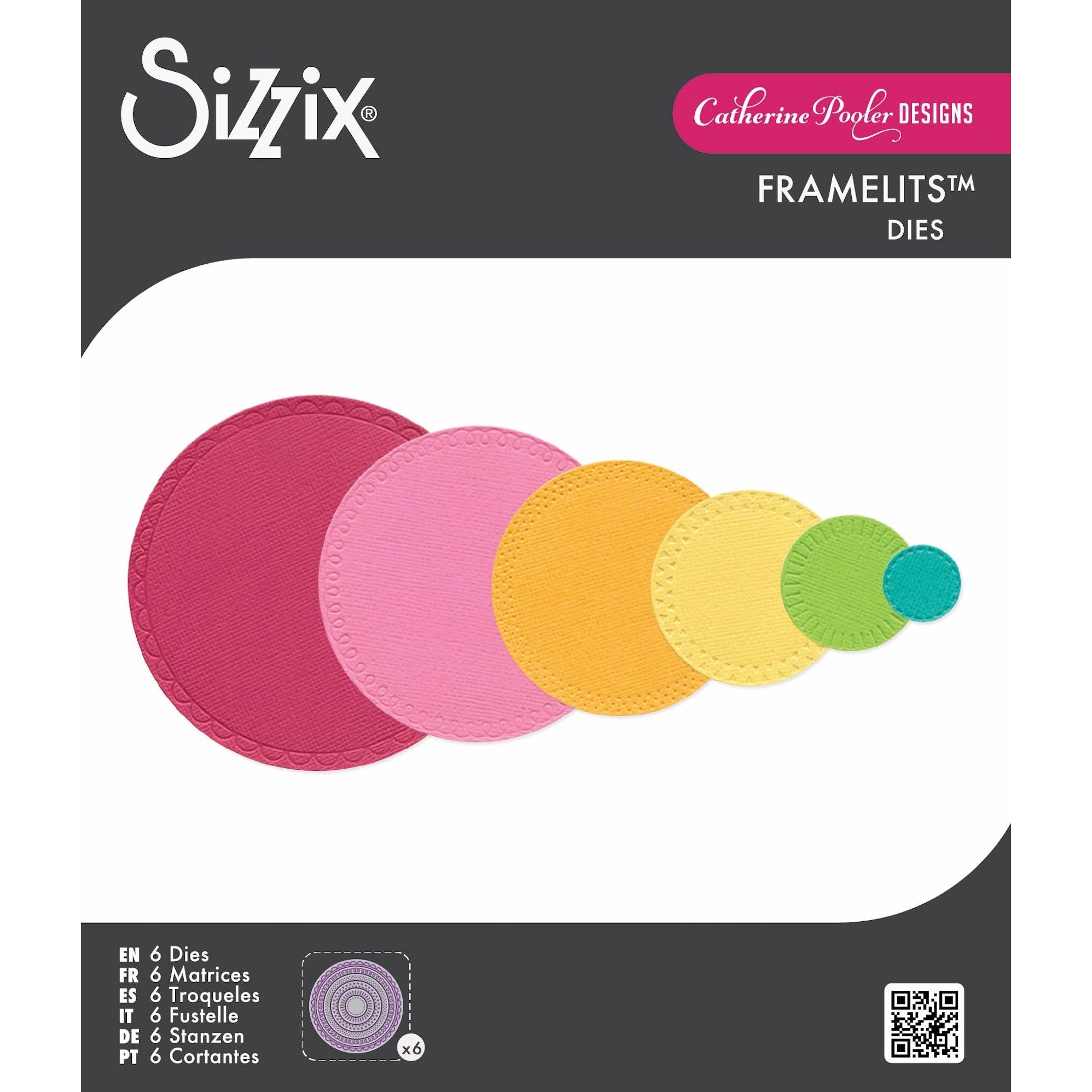 Sizzix Border Party Circles Framelits Dies 666991