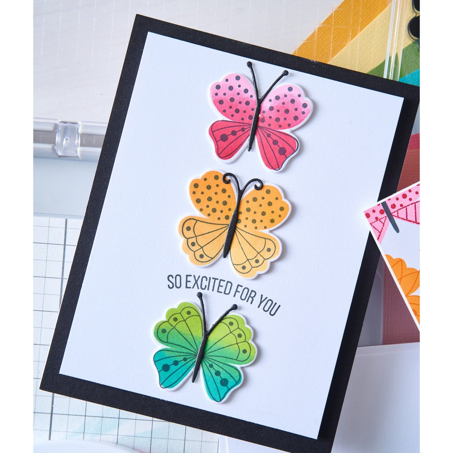Sizzix Bright Butterflies 1 Clear Stamps Set 666992 – Simon Says Stamp
