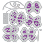 Sizzix Bright Butterflies 2 Framelits Dies 667007 line art