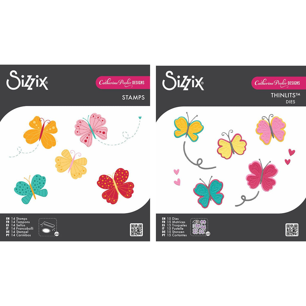 Sizzix Bright Butterflies Stamp and Die Bundle