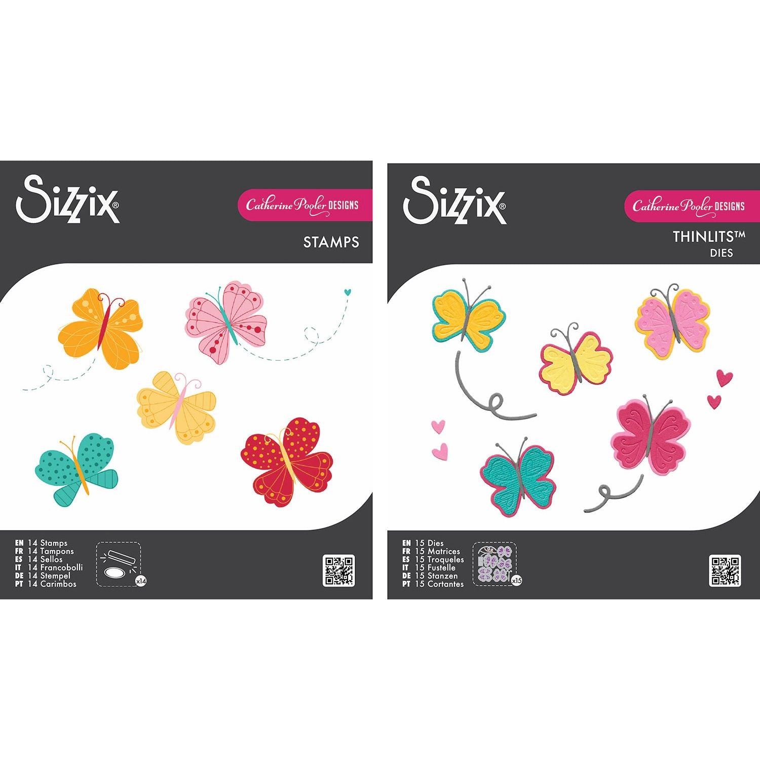 Sizzix Bright Butterflies Stamp and Die Bundle