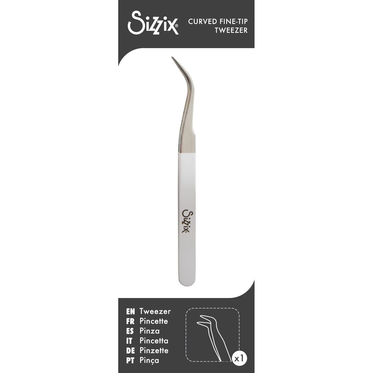 Sizzix CURVED FINE-TIP TWEEZERS Accessory 664140