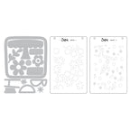 Sizzix Catherine Pooler Let's Eat Cake Thinlits Die Set and Stencils 667129 line art contents