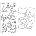 Sizzix Dinosaur Adventures Framelits Dies and Stamps Set 667152 contents inside