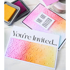 Sizzix Eileen Hull Party Time ML Embossing Folder 667131 you're invited confetti card
