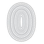 Sizzix Fancy Ovals Framelits Die Set 667146 line work