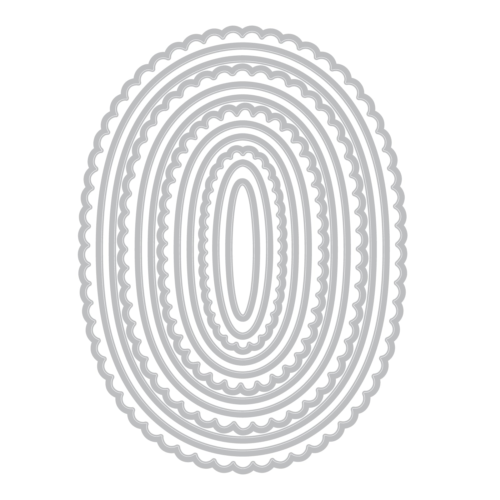 Sizzix Fancy Ovals Framelits Die Set 667146 line work
