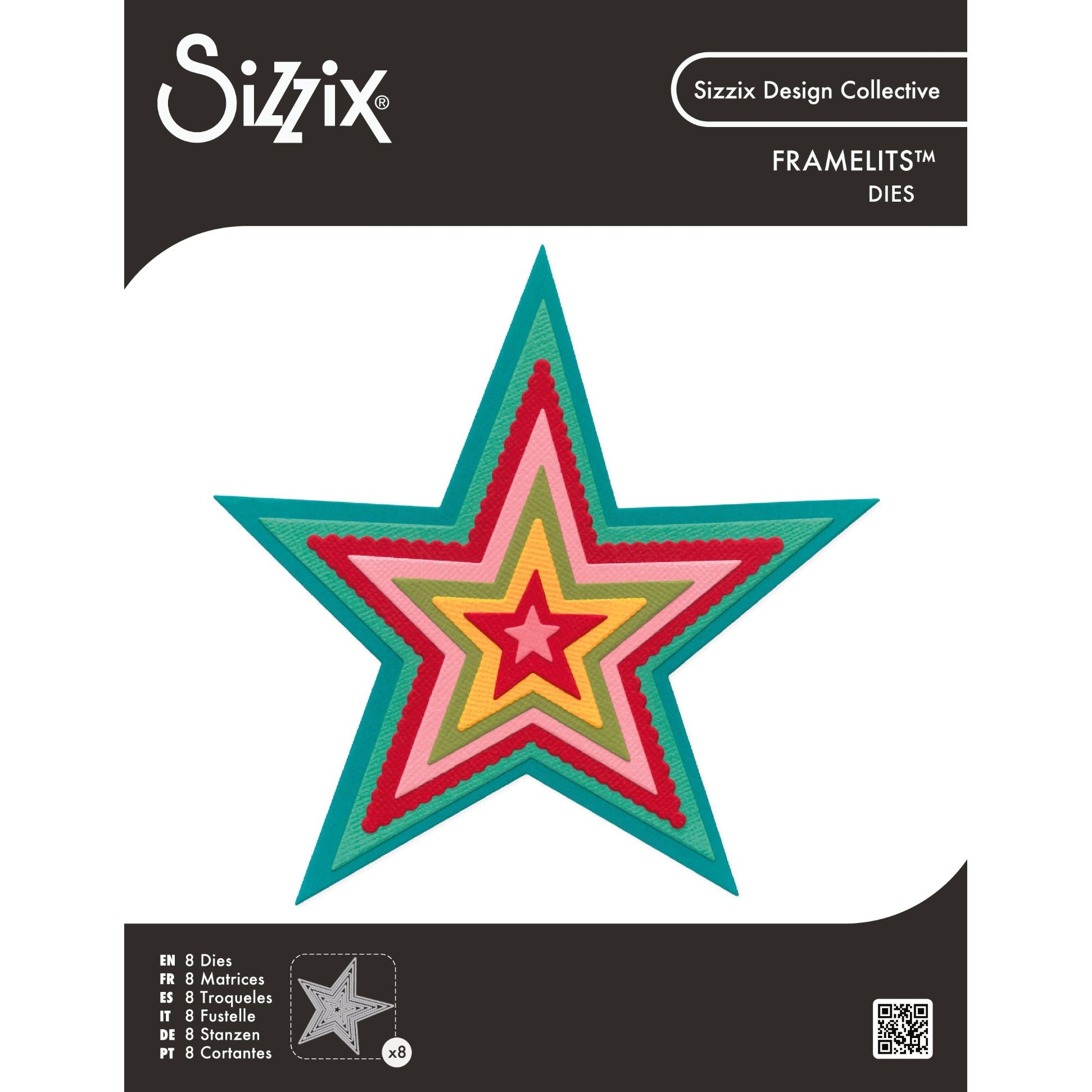 Sizzix Fancy Stars Framelits Die Set 667145