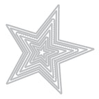 Sizzix Fancy Stars Framelits Die Set 667145 line work