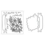 Sizzix Floral Bouquet Framelits Die and Stamp Set 667082 outline