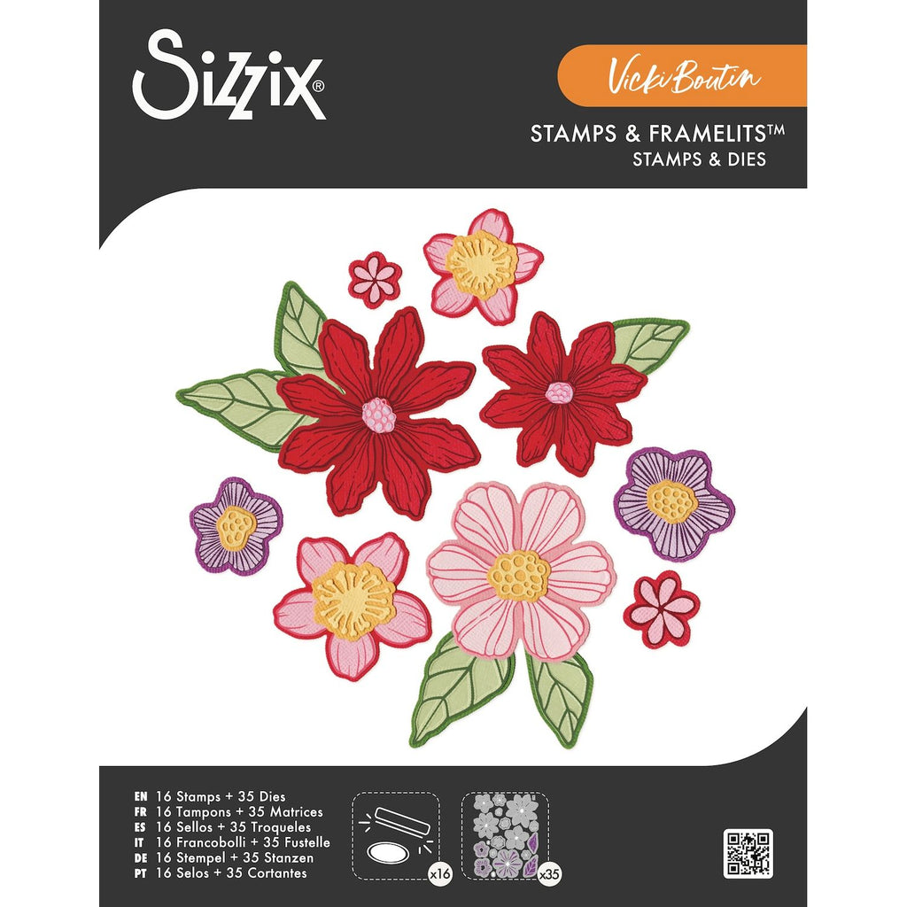 Sizzix Floral Layers 1 Stamps and Framelits 667074