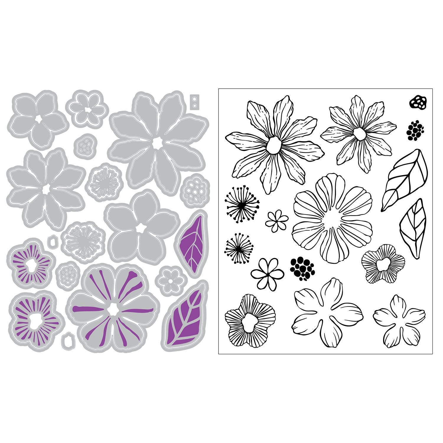 Sizzix Floral Layers 1 Stamps and Framelits 667074 – Simon Says Stamp