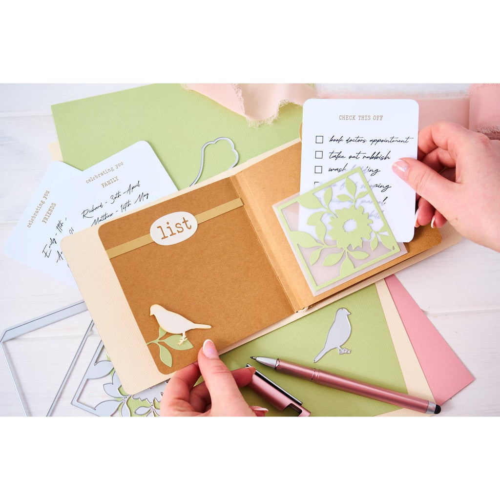 Sizzix Floral Pocket and Paperclips Thinlits Dies 666768 pocket