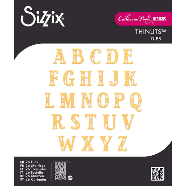Sizzix Folk Alphabet Thinlits Die Set 667114 – Simon Says Stamp