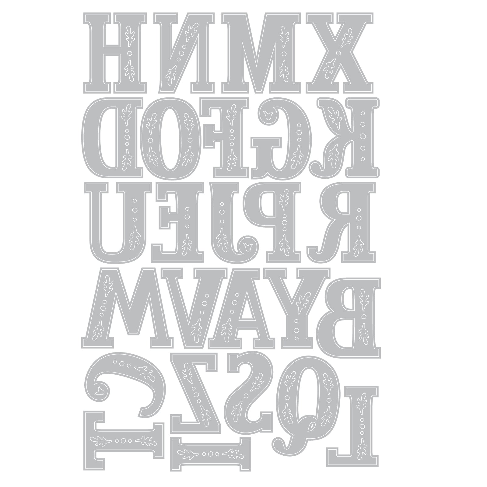 Sizzix Folk Alphabet Thinlits Die Set 667114 – Simon Says Stamp