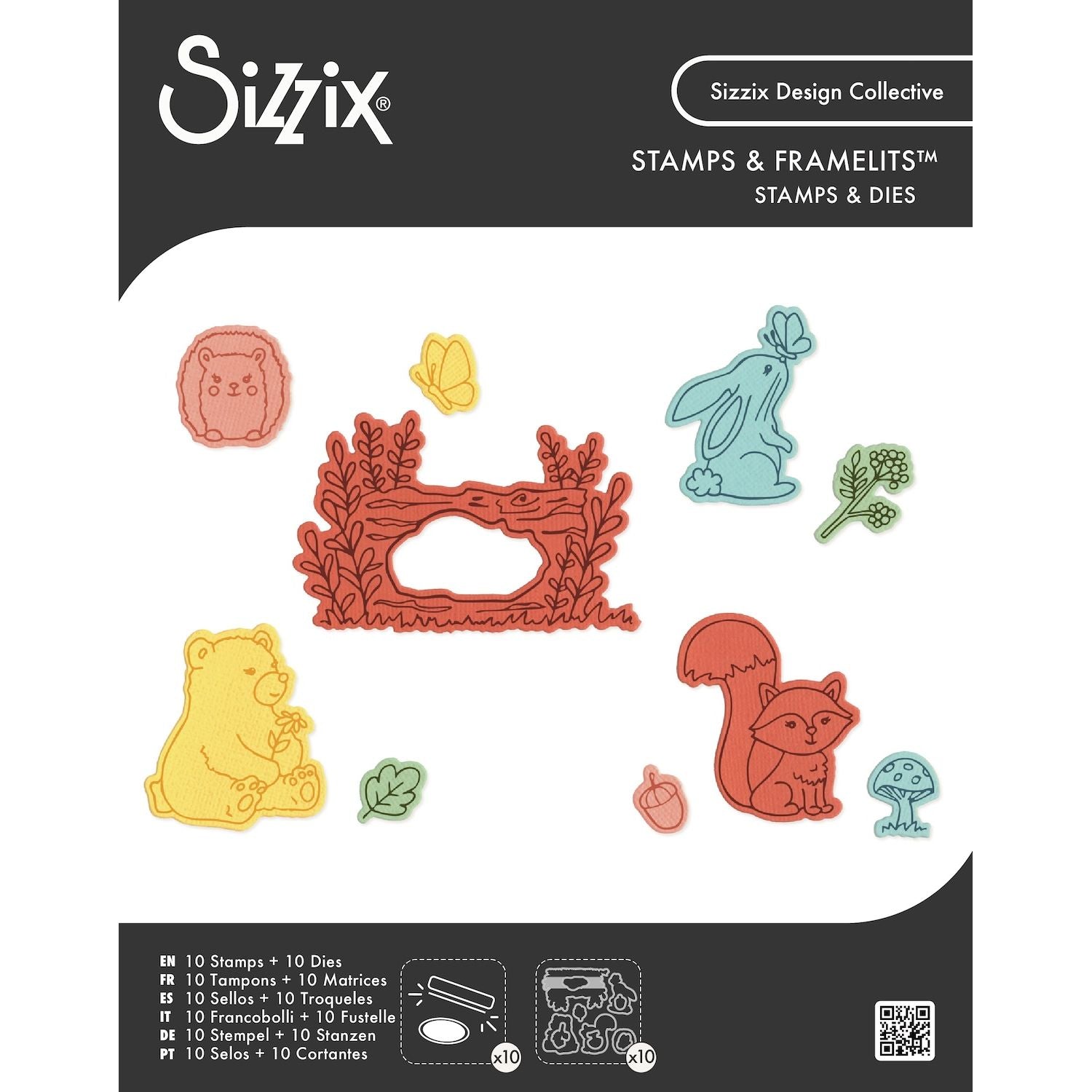 Sizzix Forest Friends Framelits Dies and Stamps Set 667153
