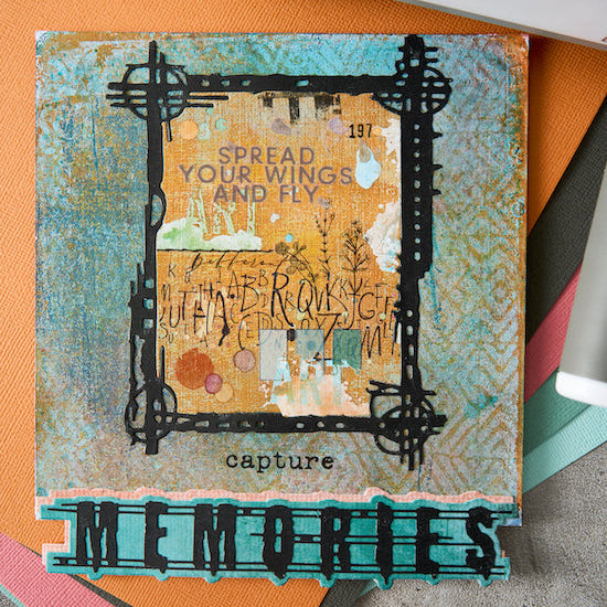 Sizzix Framed Thinlits Dies 667233 circles squares capture memories card