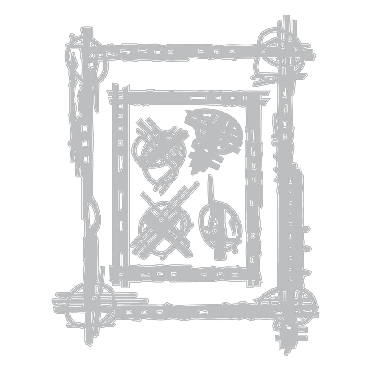 Sizzix Framed Thinlits Dies 667233 outline