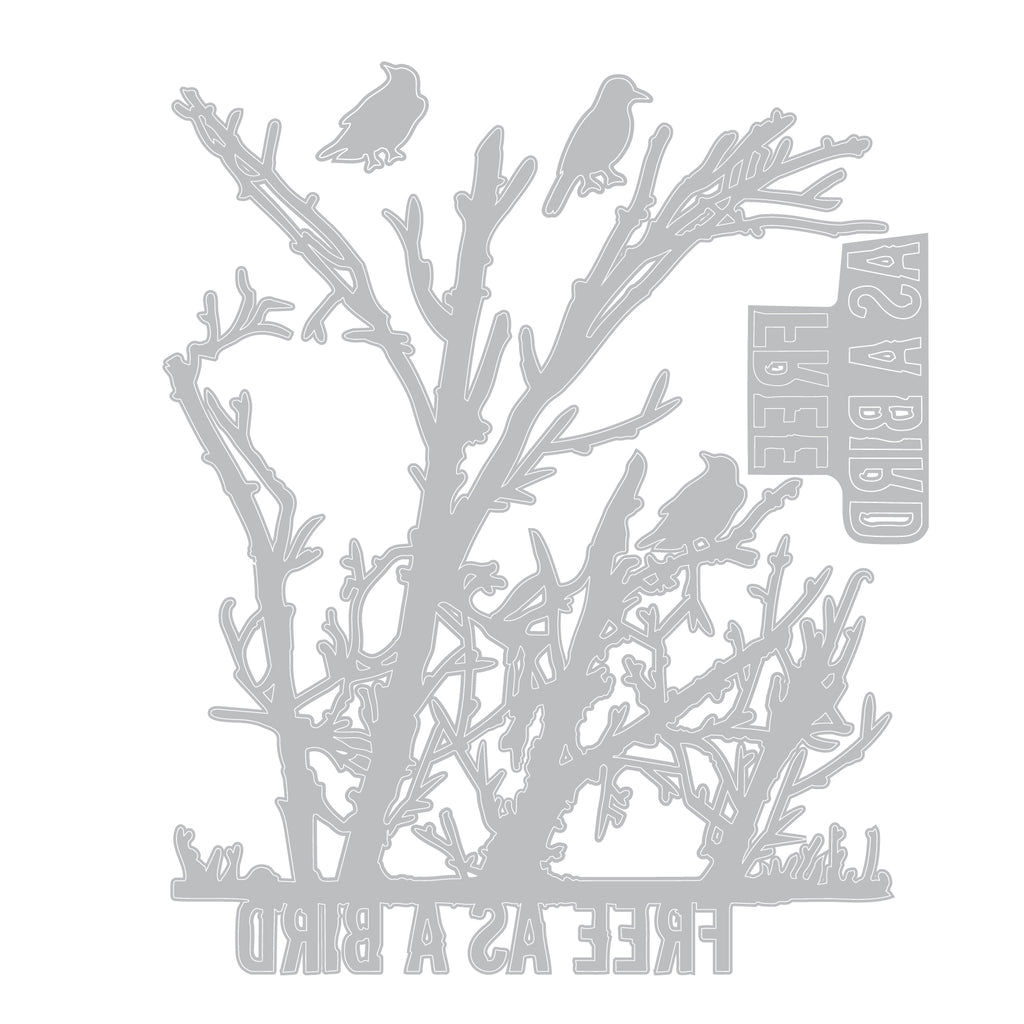 Sizzix Free Bird Thinlits Dies 667213 outline