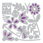 Sizzix Friendly Florals Thinlits Die Set 667115 outline