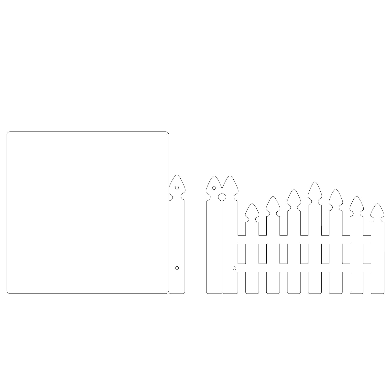 Sizzix Garden Gate ScoreBoards XL Die 658449 fence