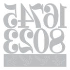 Sizzix Grand Numbers Thinlits Die Set 667142 line work