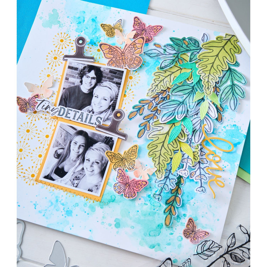 Sizzix Greenery Layers 1 Stamps and Framelits Dies 667075 details