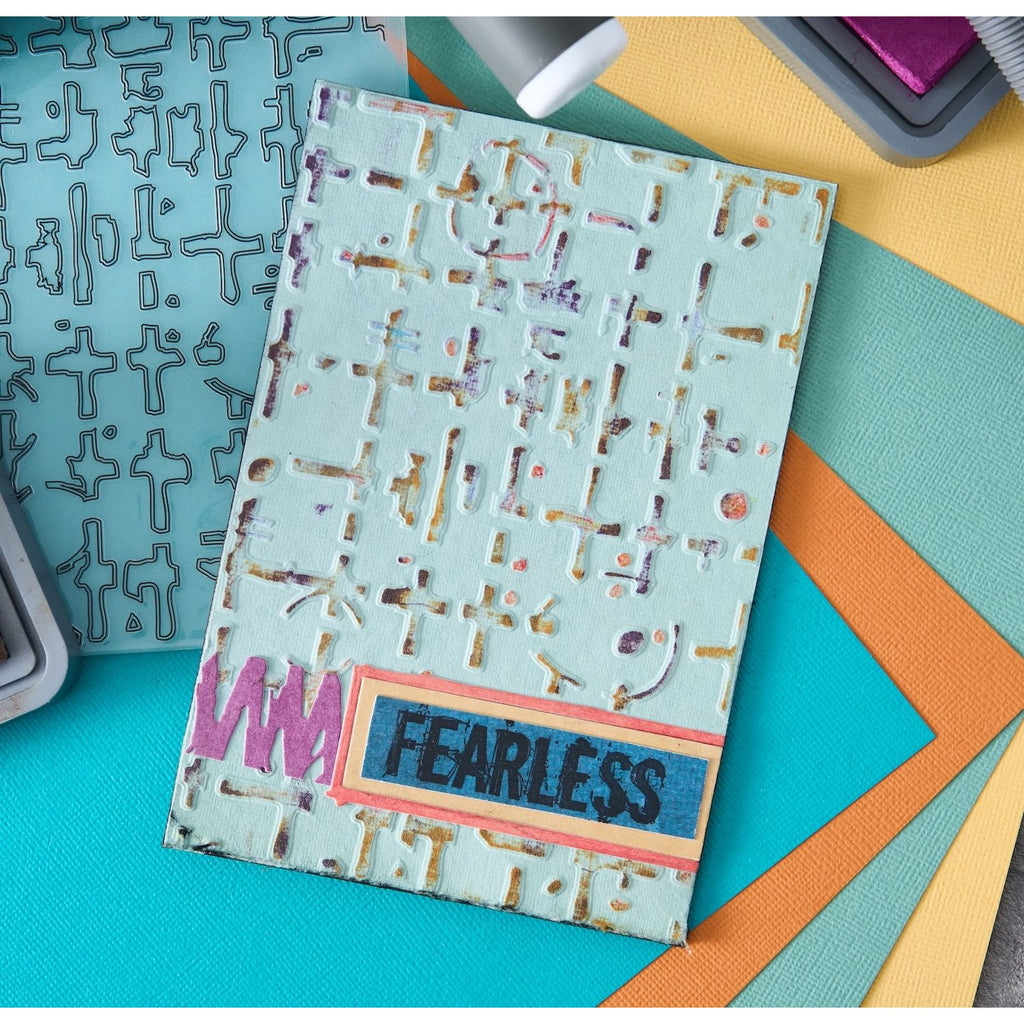 Sizzix Grid Graph ML Embossing Folder 667020 fearless
