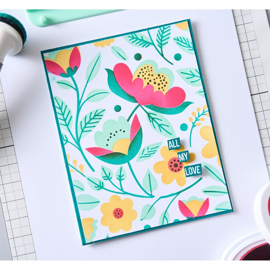 Sizzix Happy Garden 2 A6 Layered Stencils 666996 my love