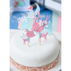 Sizzix Hello Deer Thinlits Die Set 667139 colored trees bird on tree moon snowflakes cake toppers