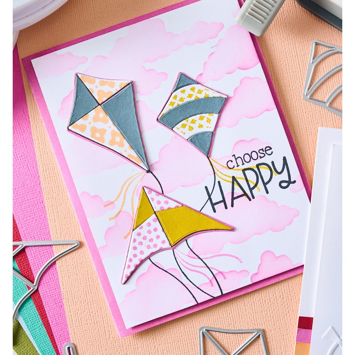 Sizzix In the Clouds Layered Stencils 666835 happy