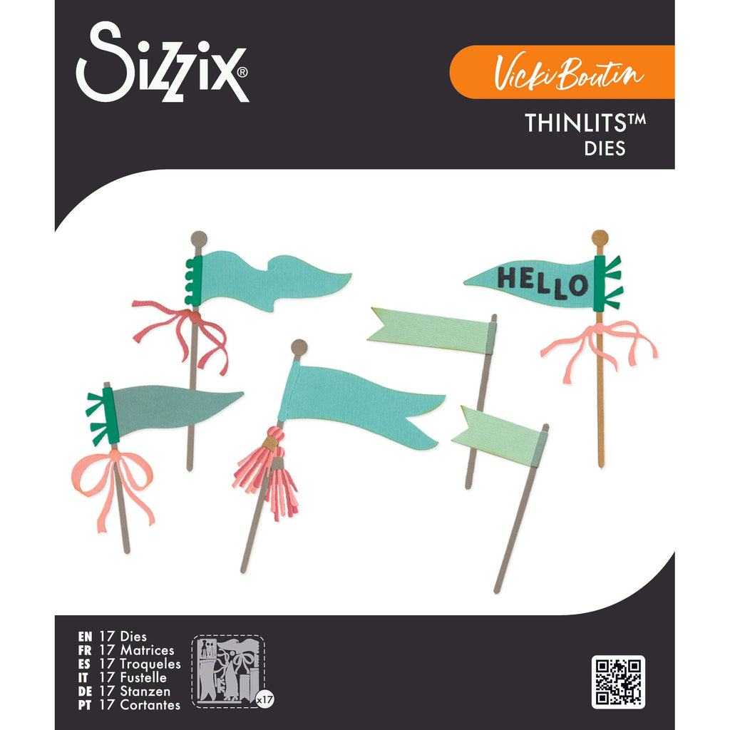 Sizzix Layering Pennant Flags Thinlits Dies 667187